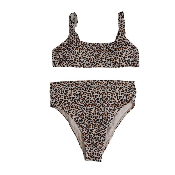 Xhilaration Bikini High Waisted Leopard Womens Size L NWT - Picture 1 of 10
